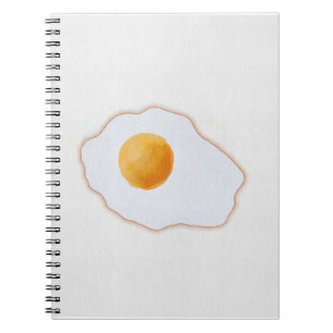 Ästhetisches Aquarell Spiegelei Minimalistische Ku Notizblock