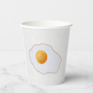 Ästhetisches Aquarell Spiegelei Minimalistische Ku Pappbecher