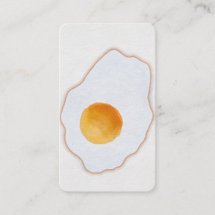 Ästhetisches Aquarell Spiegelei Minimalistische Ku Visitenkarte
