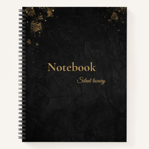 Ästhetisches Black Hardcover-Notebook Notizblock