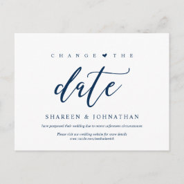 Ästhetisches Blau, Ändern Sie das Datum, Party ver Postkarte