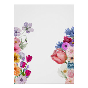 Ästhetisches Blumendesign - Blume Poster
