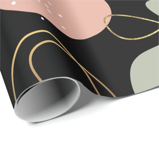 Ästhetisches Boho Geometrie-Muster für Bio Formen Geschenkpapier (Rolleneckpunkt)