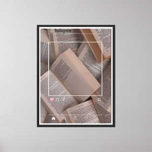 "Ästhetisches Buch Flatlay Wall Art" Leinwanddruck