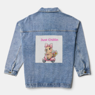 Ästhetisches Capybara-Chill-Shirt Cute T-Shirt Jeansjacke
