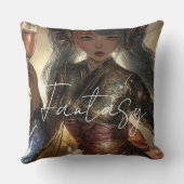 Ästhetisches / Dark Fantasy Mädchen Kissen (Rückseite)