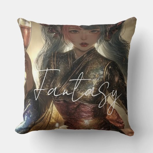 Ästhetisches / Dark Fantasy Mädchen Kissen (Vorderseite)