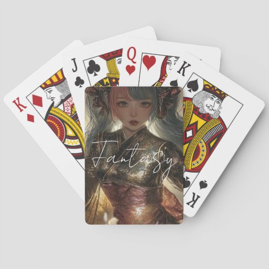 Ästhetisches / Dark Fantasy Mädchen Spielkarten (Rückseite)