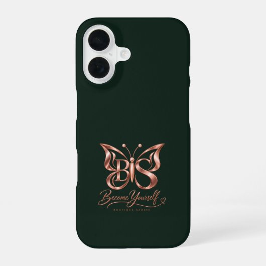 Ästhetisches Deep Forest Green iPhone 16 Case | Mi Hülle (Rückseite)