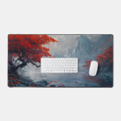 Ästhetisches Desktop - Landschaftliche Rote Bäume  Schreibtischunterlage (Tastatur & Maus)