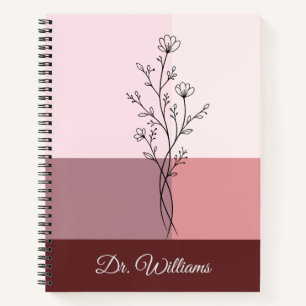 Ästhetisches Dusty Rose Geschenk für Frauen und St Notizblock