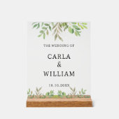 Ästhetisches Elegantes Hochzeitsgeschäft Acrylschild (Vorderseite)