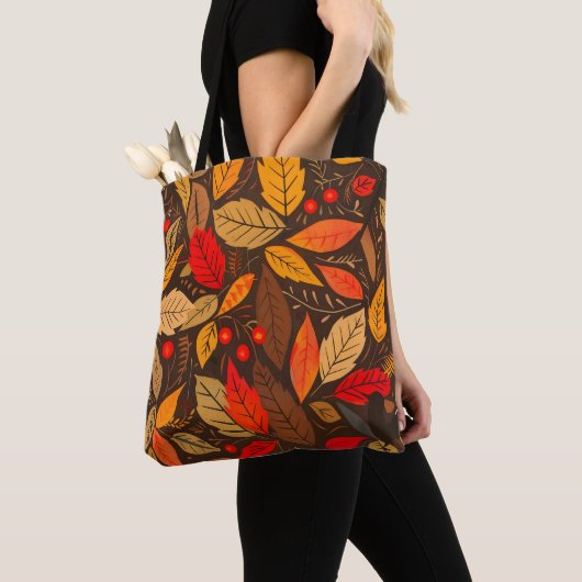 Ästhetisches Fall Leaf Muster Tasche (Von Nahem)