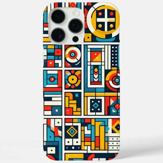 Ästhetisches farbenfrohes geometrisches Muster Case-Mate iPhone Hülle (Rückseite)