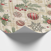 Ästhetisches Ferien-Karo-Geschenkpapier Geschenkpapier (Ecke)