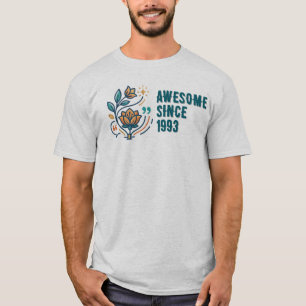 Ästhetisches florales individuelles Geburtsjahr "T T-Shirt