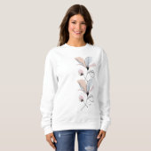 Ästhetisches Florales Minimales Botanisches Pullov Sweatshirt (Vorne ganz)