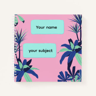 Ästhetisches florales Motiv Personalisiertes Notiz Notizblock