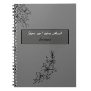 Ästhetisches florales Spiralnotizbuch  Notizblock