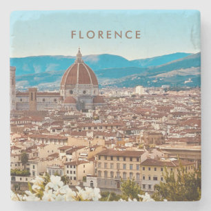 Ästhetisches Florenz Italien Skyline Szenisches Un Steinuntersetzer