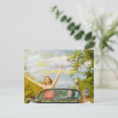 Ästhetisches Foto-Hochzeitplakat Save The Date (Stehend Vorderseite)