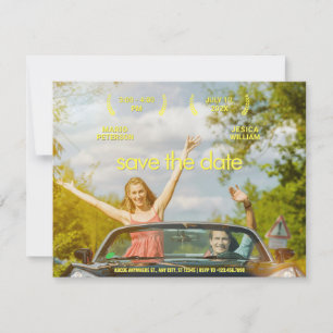 Ästhetisches Foto-Hochzeitplakat Save The Date