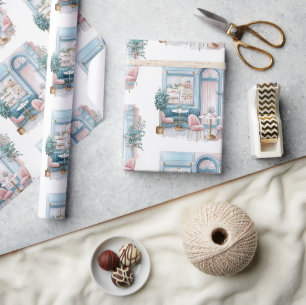 Ästhetisches französisches Café, Vintage, Geschenkpapier