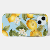 Ästhetisches Gelb, Light Blue und Gold Lemon Fruch Case-Mate iPhone Hülle (Rückseite (Horizontal))