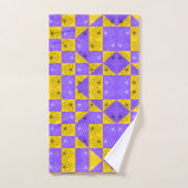 Ästhetisches geometrisches Schachbrett Muster Badhandtuch Set (Handtuch)