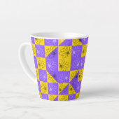 Ästhetisches geometrisches Schachbrett Muster Milchtasse (Linke Ecke)
