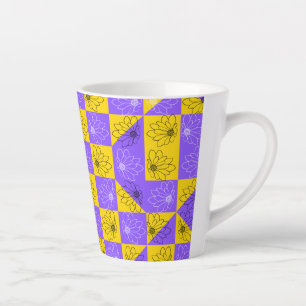 Ästhetisches geometrisches Schachbrett Muster Milchtasse