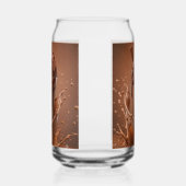 Ästhetisches Glas mit Schokoladensplash-Eiskaffee (Links)