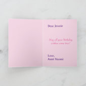 Ästhetisches Glück Geburtstag Persönliche Grußkart Feiertagskarte (Innenseite)