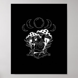 Ästhetisches Goblincore und Cottagecore Pilz Arti Poster
