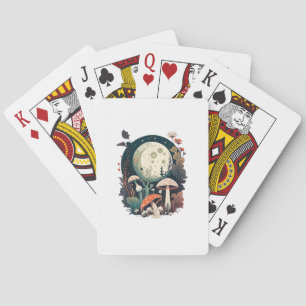 Ästhetisches Goblincore und Cottagecore Pilz Crea Spielkarten