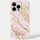 Ästhetisches Gold Marmor Rosa Rosa Case-Mate iPhone Hülle (Rückseite)