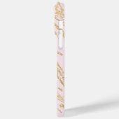 Ästhetisches Gold Marmor Rosa Rosa Case-Mate iPhone Hülle (Rückseite / Links)