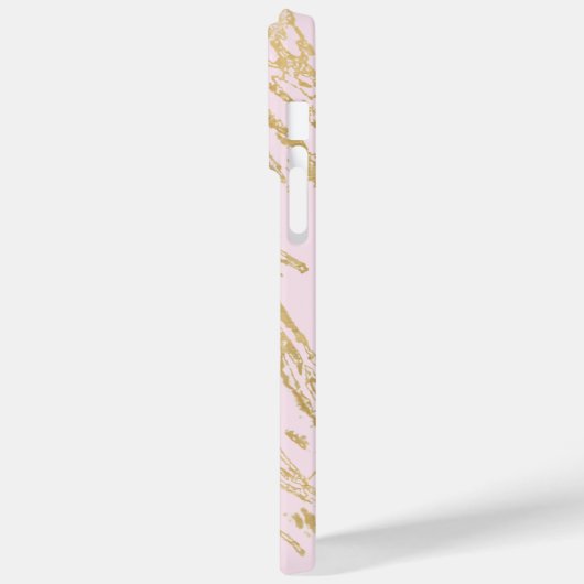 Ästhetisches Gold Marmor Rosa Rosa Case-Mate iPhone Hülle (Rückseite / Links)