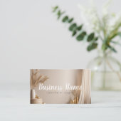 Ästhetisches Gold und neutrale Visitenkarte (Stehend Vorderseite)