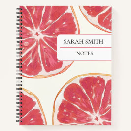 Ästhetisches Grapefruit-Notizbuch mit individuelle Notizblock