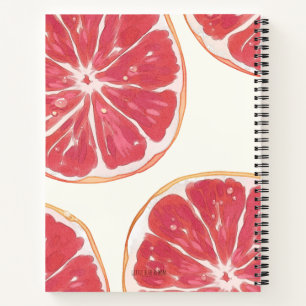 Ästhetisches Grapefruit-Notizbuch mit individuelle Notizblock