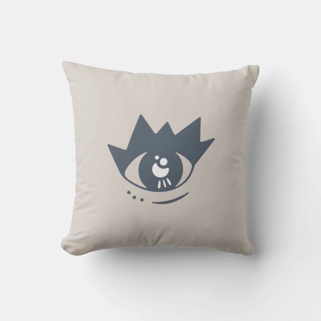 Ästhetisches Grauaugenwirbel Kissen (Vorderseite)