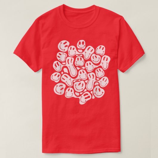 Ästhetisches graues Muster Schmelzung weißer flüss T-Shirt (Design vorne)