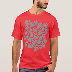 Ästhetisches graues Muster, schwarz, flüssig, wirb T-Shirt