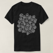 Ästhetisches graues Muster, schwarz, flüssig, wirb T-Shirt (Design vorne)