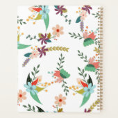 Ästhetisches Herbst-Blumenmuster Planer mit indivi (Rückseite)