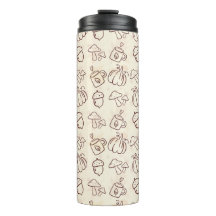 Ästhetisches Herbst-Doodle-Muster-Thermal-Tumbler