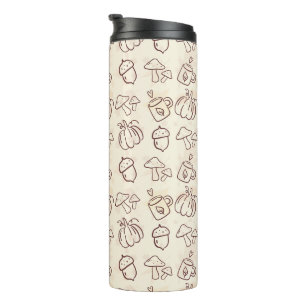 Ästhetisches Herbst-Doodle-Muster-Thermal-Tumbler Thermosbecher