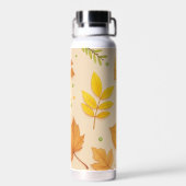 "Ästhetisches Herbstlaub-Muster-Wasserflasche"  Trinkflasche (Rückseite)