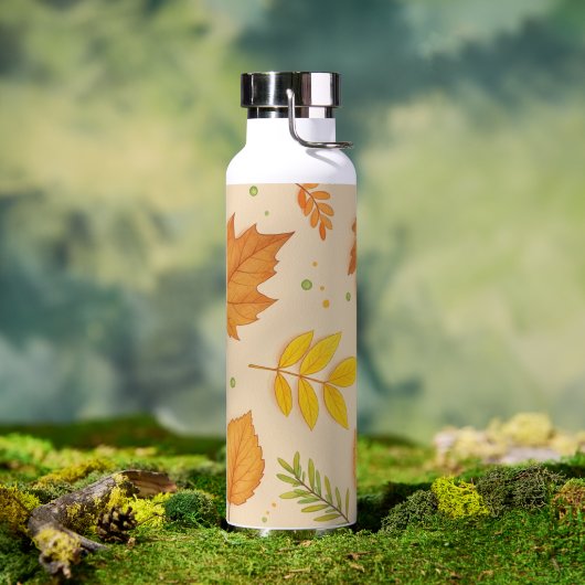 "Ästhetisches Herbstlaub-Muster-Wasserflasche"  Trinkflasche (Außenbereich (gedreht))